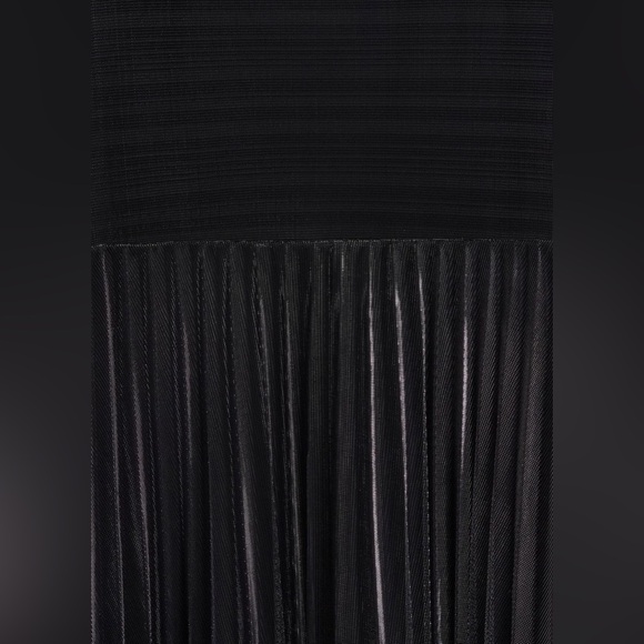 MANGO Metallic Pleated Midi Dress - Picture 8 of 12